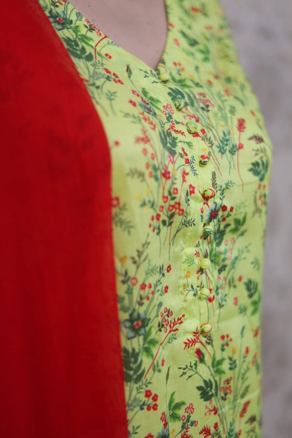 Three piece lawn suit