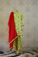 Three piece lawn suit