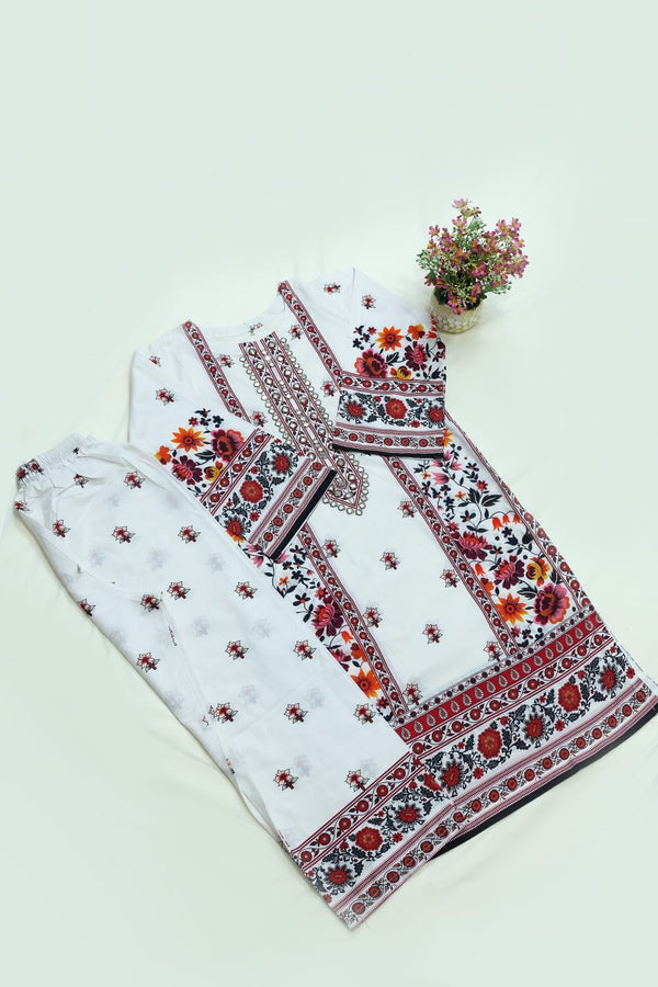 Timeless White with Traditional Motifs