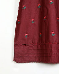 Traditional Maroon Khaddar Two-Piece Suit