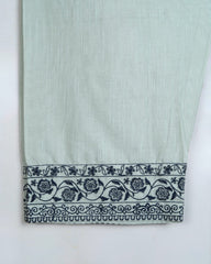 Two piece khaddar with embroided farshi shalwar