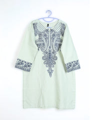 Two piece khaddar with embroided farshi shalwar