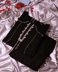 Embroided 3 piece with farshi shalwar