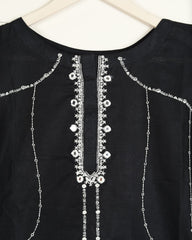 Embroided 3 piece with farshi shalwar