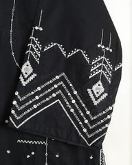 Embroided 3 piece with farshi shalwar