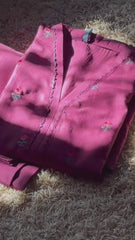 Traditional Maroon Khaddar Two-Piece Suit
